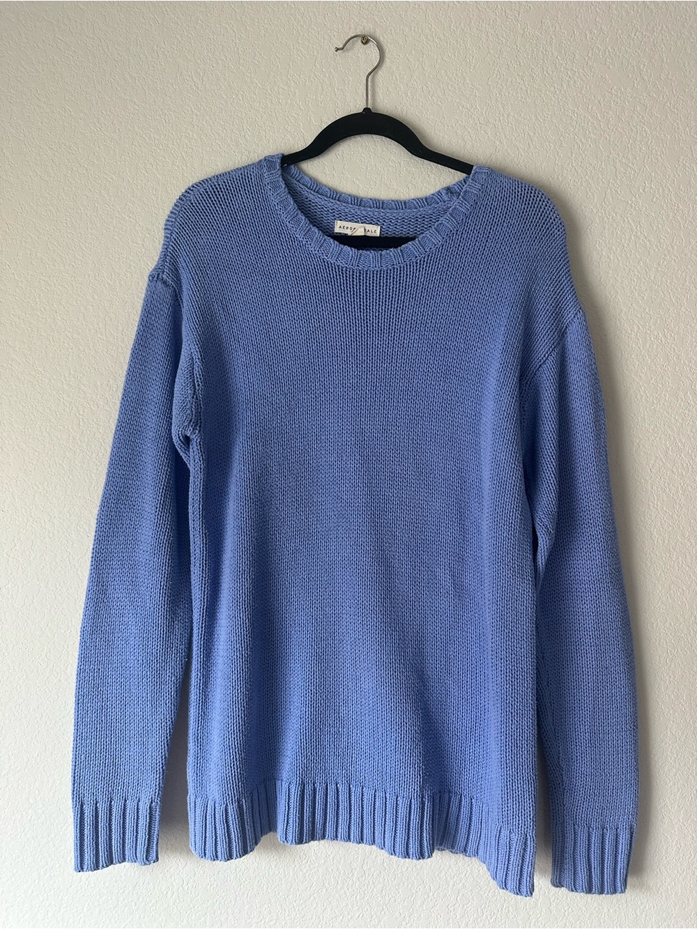 Aeropostale Cotton Blend Oversized Sweater Size Medium Cornflower/Periwinkle